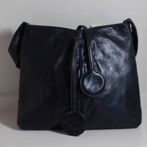 Navy leather Greta Italian Purse
